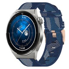 Per Huawei Watch GT3 Pro 46mm 22mm Nylon Woven Watch Band (blu)
