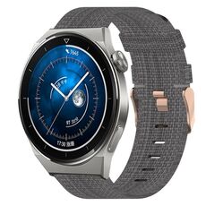 Per Huawei Watch GT3 Pro 46mm 22mm Nylon Woven Watch Band (grigio scuro)
