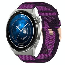 Per Huawei Watch GT3 Pro 46mm 22mm Nylon Woven Watch Band (Purple)