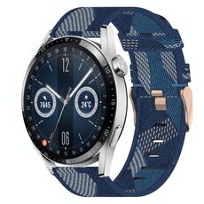 Per Huawei Watch GT3 46mm 22mm Nylon Woven Watch Band (blu)