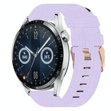 Per Huawei Watch GT3 46mm 22mm Nylon Woven Watch Band (Light Purple)