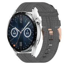 Per Huawei Watch GT3 46mm 22mm Nylon Woven Watch Band (grigio scuro)