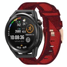 Per Huawei Watch GT Runner 22mm Nylon Woven Watch Band (Red)
