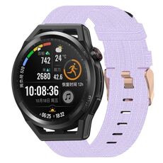 Per Huawei Watch GT Runner 22mm Nylon Woven Watch Band (Light Purple)