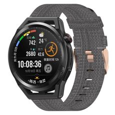 Per Huawei Watch GT Runner 22mm Nylon Woven Watch Band (Grigio scuro)