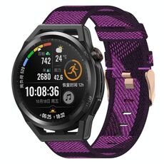 Per Huawei Watch GT Runner 22mm Nylon Woven Watch Band (Purple)