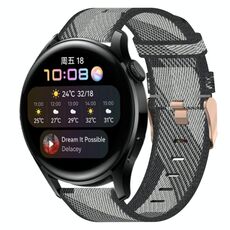 Per Huawei Watch 3 22mm Nylon Woven Watch Band (Grey)