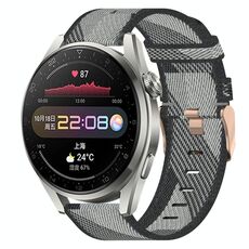 Per Huawei Watch 3 Pro 22mm Nylon Woven Watch Band (Grey)