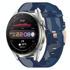 Per Huawei Watch 3 Pro 22mm Nylon Woven Watch Band (Blue)
