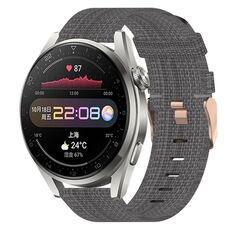 Per Huawei Watch 3 Pro 22mm Nylon Woven Watch Band (Grigio scuro)