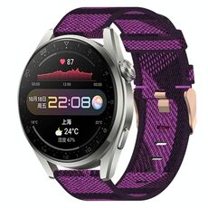 Per Huawei Watch 3 Pro 22mm Nylon Woven Watch Band (Purple)