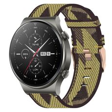 Per Huawei GT2 Pro 22mm Nylon Woven Watch Band (Yellow)