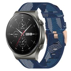 Per Huawei GT2 Pro 22mm Nylon Woven Watch Band (Blue)