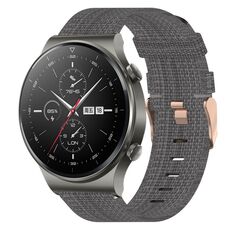 Per Huawei GT2 Pro 22mm Nylon Woven Watch Band (grigio scuro)