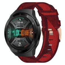 Per Huawei Watch GT 2E 22mm Nylon Woven Watch Band (Red)