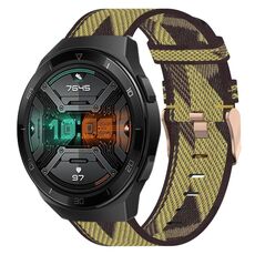 Per Huawei Watch GT 2E 22mm Nylon Woven Watch Band (Yellow)