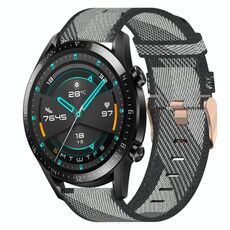 Per Huawei GT2 46mm 22mm Nylon Woven Watch Band (Grey)
