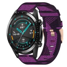 Per Huawei GT2 46mm 22mm Nylon Woven Watch Band (Purple)