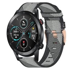 Per onore MagicWatch 2 46mm 22mm Nylon Woven Watch Band (Grey)
