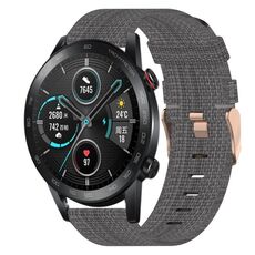 Per onore Magicwatch 2 46mm 22mm Nylon Woven Watch Band (Grigio scuro)