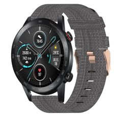 Per onore MagicWatch2 42mm 20mm Nylon Woven Watch Band (grigio scuro)