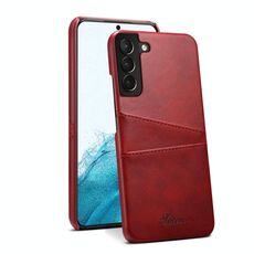 Per Samsung Galaxy S22 Calf Texture Back Custodia protettiva per telefono con slot per schede (rosso)