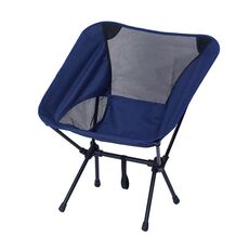 Piccola sedia pieghevole portatile da spiaggia per il tempo libero da campeggio all'aperto (blu navy)