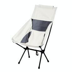 Sedia pieghevole portatile grande da campeggio all'aperto per il tempo libero da spiaggia (bianco)