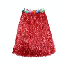 3 pezzi hawaiani hula party show dress up puntelli, dimensioni: 30 cm (doppio strato rosso)