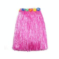 3 pezzi hawaiani hula party show dress up puntelli, dimensioni: 40 cm (doppio strato rosa)