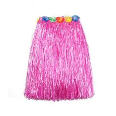 3 pezzi hawaiani hula party show dress up puntelli, dimensioni: 60 cm (doppio strato rosa)