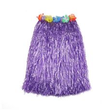 3 pezzi hawaiani hula party show dress up oggetti di scena, dimensioni: 60 cm (doppio strato viola)