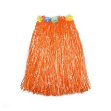 3 pezzi di accessori per travestimenti per feste di hula hawaiane, dimensioni: 80 cm (doppio strato arancione)