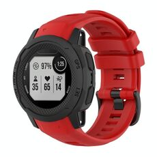 Per cinturino sportivo in silicone a tinta unita Garmin Instinct 2S (rosso)