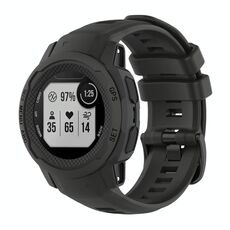 Per cinturino sportivo in silicone a tinta unita Garmin Instinct 2S (grigio grafite)