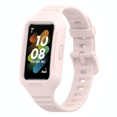 Per Huawei Band 8 / Huawei Band 7 / Honor Band 6 Cinturino in silicone integrato universale (rosa chiaro)