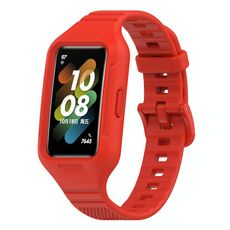 Per Huawei Band 8 / Huawei Band 7 / Honor Band 6 Cinturino in silicone integrato universale (rosso)