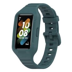 Per Huawei Band 8 / Huawei Band 7 / Honor Band 6 Cinturino in silicone integrato universale (verde)