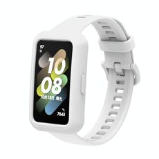 Per Huawei Band 7 Cinturino elastico regolabile in silicone (bianco)