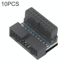 10 PCS 3.0 19P 20P Adattatore di estensione maschio-femmina della scheda madre, modello: PH19B (nero)