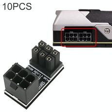 10 PCS ATX 8Pin Femmina a 8Pin Maschio Adattatore ad angolo di 180 gradi, Modello: PH36A