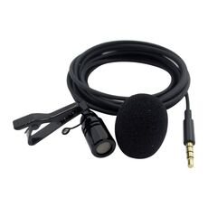 ZS0154 Microfono lavalier per telefono cellulare con clip a clip per registrazione, lunghezza del cavo: 2,5 m (nero)