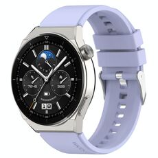 For Honor Watch GS Pro 22mm Cinturino in silicone con testa sporgente Fibbia argento (viola)