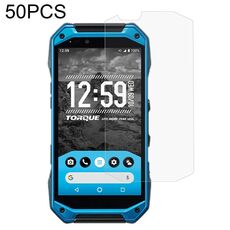 Pellicola di vetro temperato da 50 pezzi 0.26mm 9h 2.5D per Kyocera Torque G04
