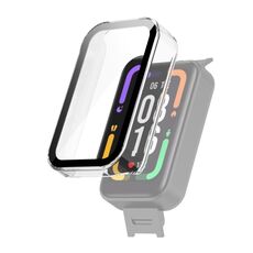 Per Xiaomi Redmi Smart Band Pro PC + custodia protettiva in vetro temperato (bianco trasparente)