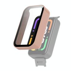 Per Xiaomi Redmi Smart Band Pro PC + custodia protettiva in vetro temperato (rosa)