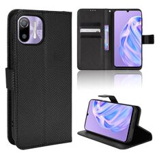 Per Ulefone Nota 6 / Nota 6p Diamond Texture in pelle custodia in pelle (nero)