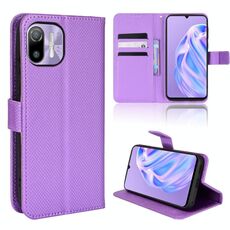 Per Ulefone Nota 6 / Nota 6P Cassa del telefono in pelle texture diamante (viola)