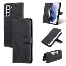 Per Samsung Galaxy S21 Fe 5G AZNS Dream II Sensazione della pelle orizzontale in pelle flip (nera)