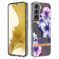 Per Samsung Galaxy S22 Fiori e piante serie IMD TPU Case TPU (Purple Begonia)